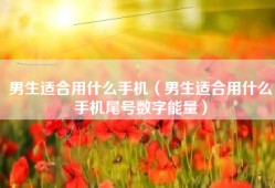 男生适合用什么手机（男生适合用什么手机尾号数字能量）